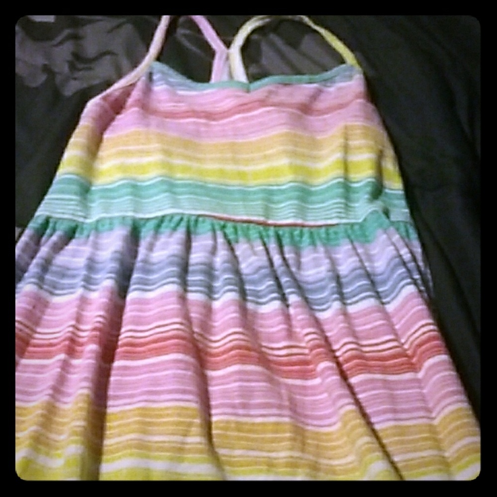 Rainbow striped dress